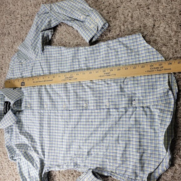Bonobos Shirt Mens Small Blue Yellow Slim Fit Long Sleeve Button Up Plaid - Picture 4 of 6